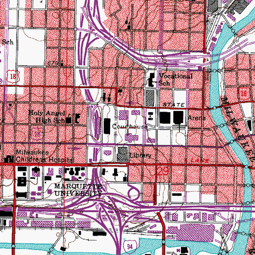 Topographic Map of MacArthur Square, WI