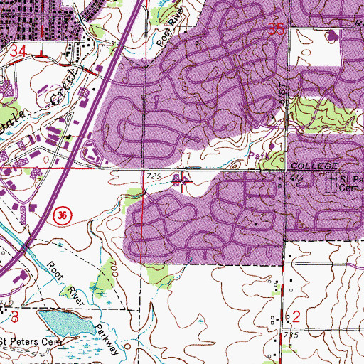 Topographic Map of College Park Elementary School, WI