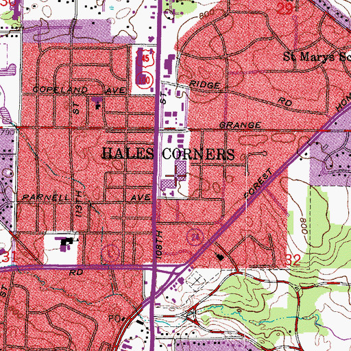 Topographic Map of Country Fair Shopping Center, WI