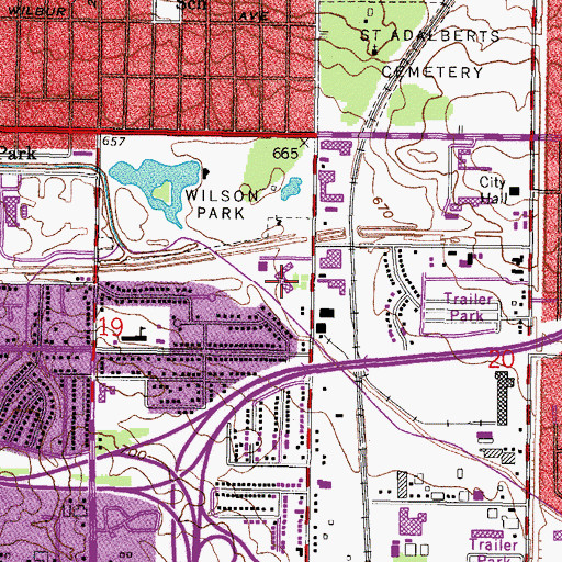 Topographic Map of De Paul Rehabilitation Hospital, WI