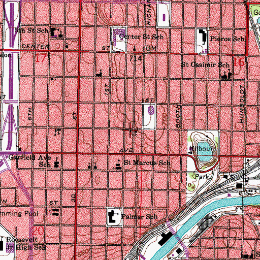 Topographic Map of Elite Church of God in Christ, WI