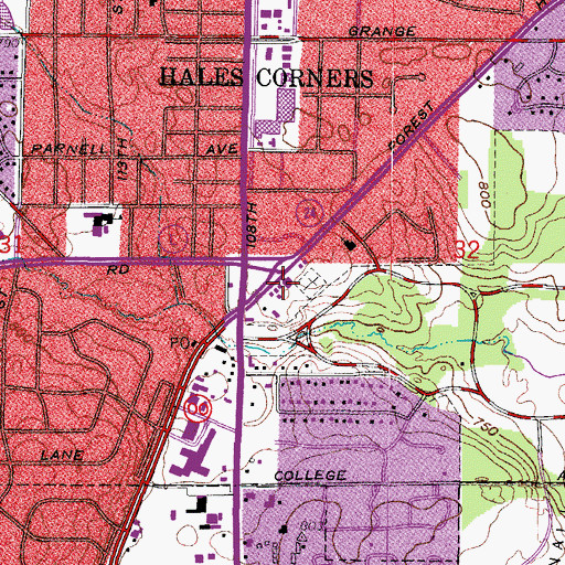 Topographic Map of Emmanuel United Church of Christ, WI