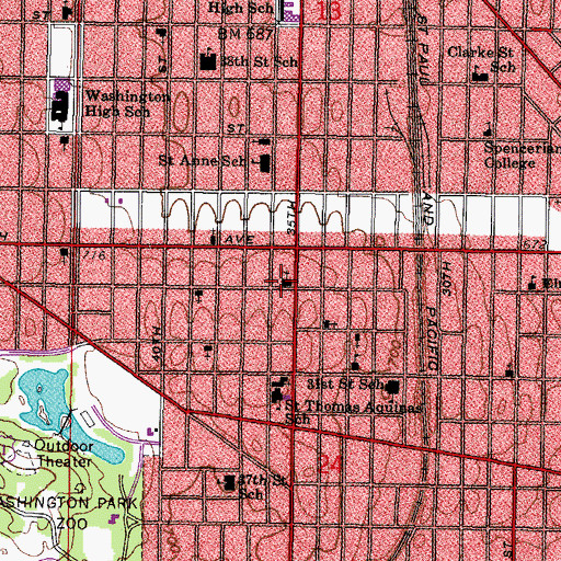Topographic Map of English Evangelical Lutheran Church of the Reformation, WI