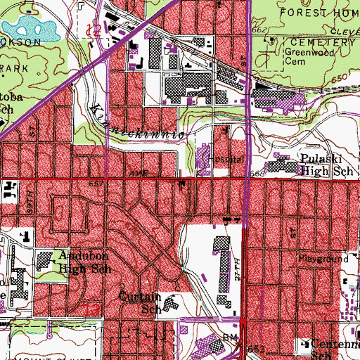 Topographic Map of Fifth Church of Christ Scientist, WI