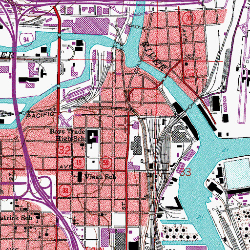 Topographic Map of Milwaukee Fire Department Engine 3, WI