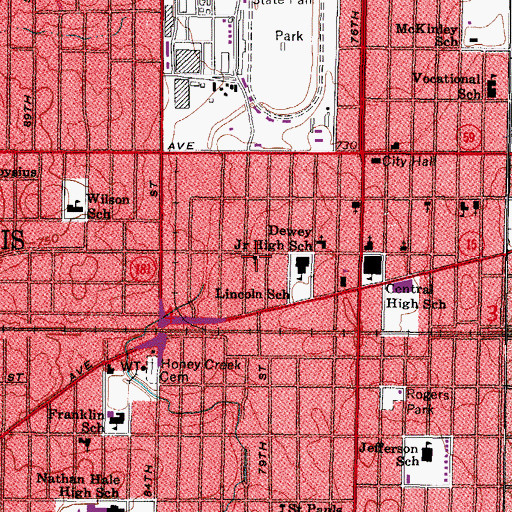 Topographic Map of First Church of Christ Scientist, WI