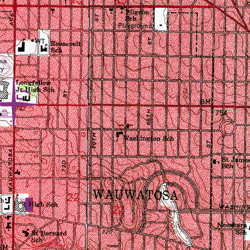 Topographic Map of Good News Chapel, WI
