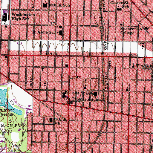 Topographic Map of Grace Baptist Church, WI