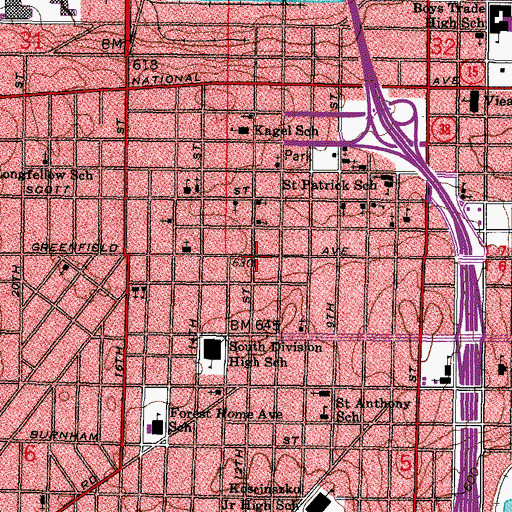 Topographic Map of Harbor Station Milwaukee Post Office, WI