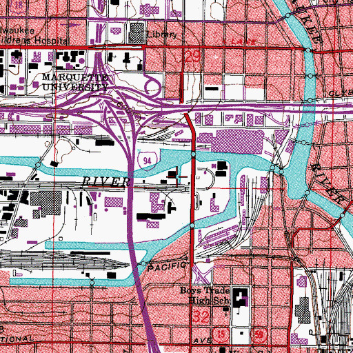 Topographic Map of Holtons Canal, WI