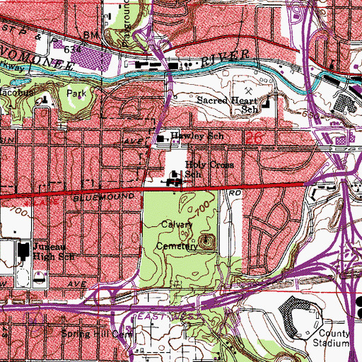 Topographic Map of Holy Cross Monastery, WI
