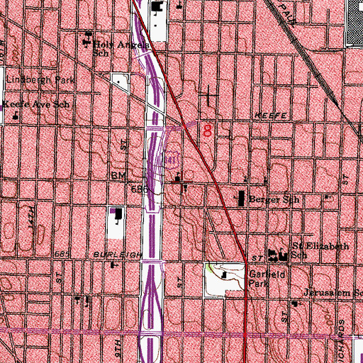 Topographic Map of Holy Ghost Lutheran Church, WI
