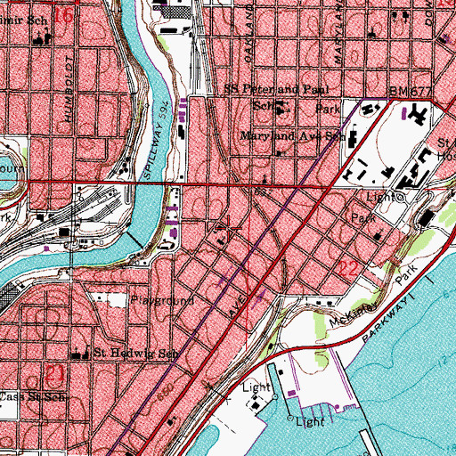 Topographic Map of Holy Rosary Convent, WI