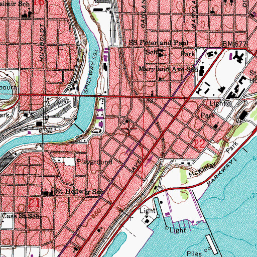 Topographic Map of Holy Rosary Roman Catholic Church, WI