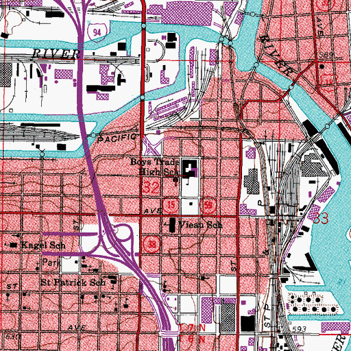 Topographic Map of Holy Trinity Catholic Church, WI