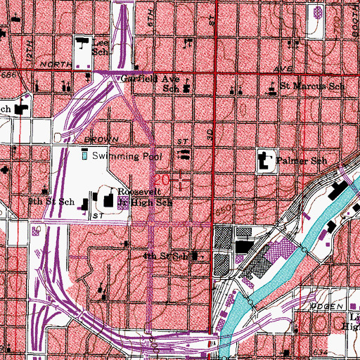 Topographic Map of National Convalescent Hospital, WI