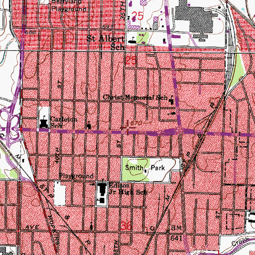 Topographic Map of North Presbyterian Church, WI