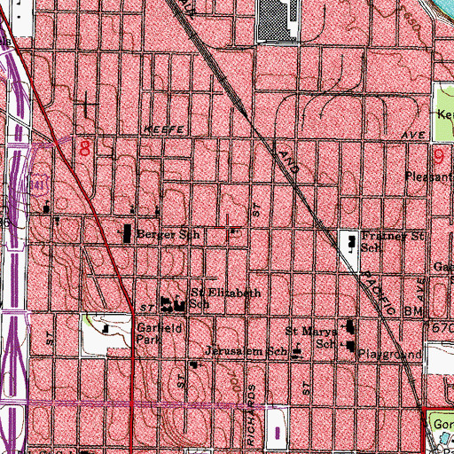 Topographic Map of Northminister Presbyterian Church, WI
