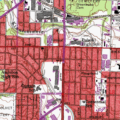 Topographic Map of Our Lady Queen of Peace Roman Catholic Church, WI