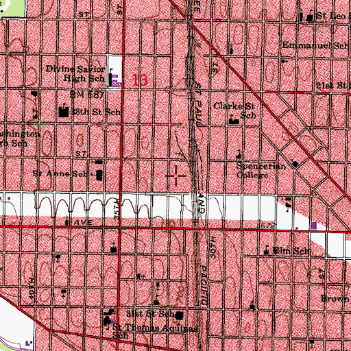 Topographic Map of Park Industrial Center, WI