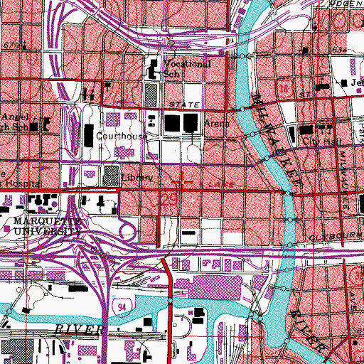 Topographic Map of Patton Building, WI