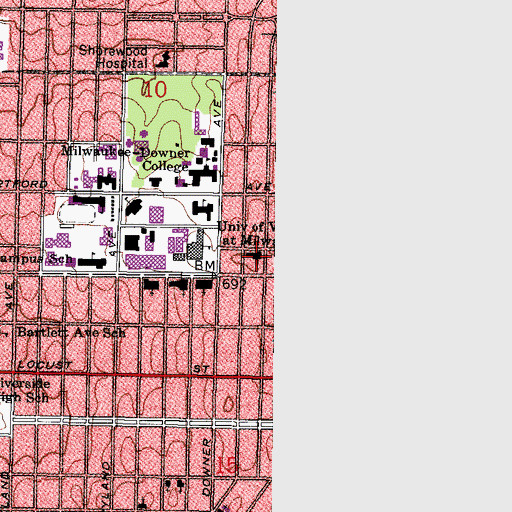 Topographic Map of Plymouth Church, WI