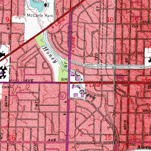Topographic Map of River Bend Shopping Center, WI