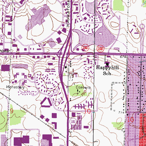 Topographic Map of Saint Catherine of Alexandria School, WI
