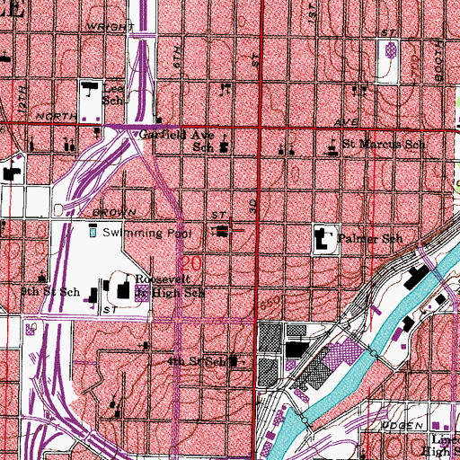 Topographic Map of Saint Francis Parish Hall, WI