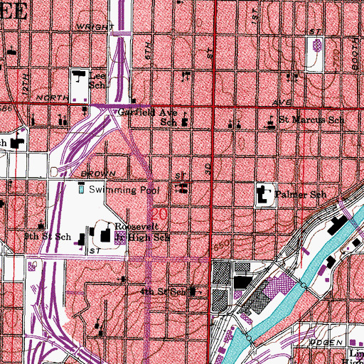 Topographic Map of Saint Francis School, WI