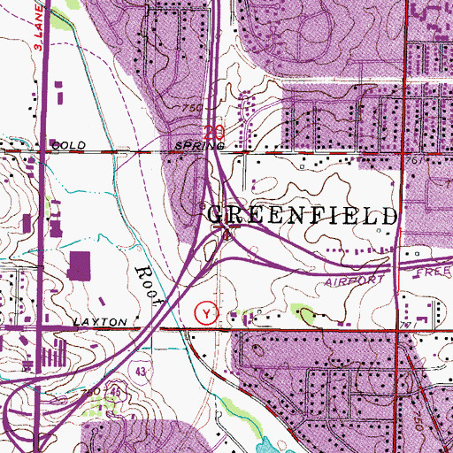 Topographic Map of Interchange 4, WI