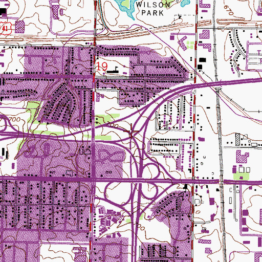 Topographic Map of Interchange 316, WI