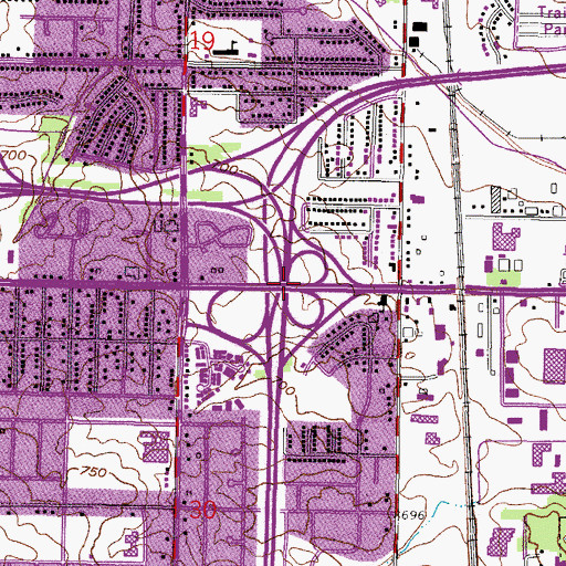Topographic Map of Interchange 317, WI