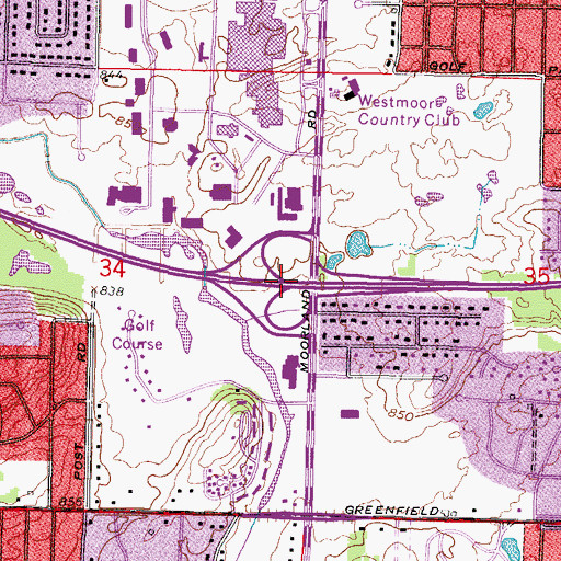 Topographic Map of Interchange 301, WI