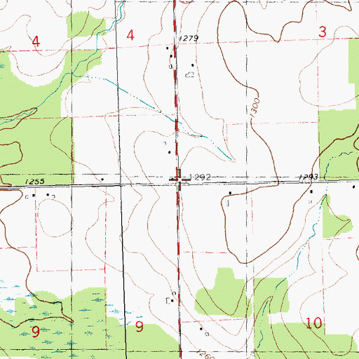 Topographic Map of Bee Hive School (historical), WI