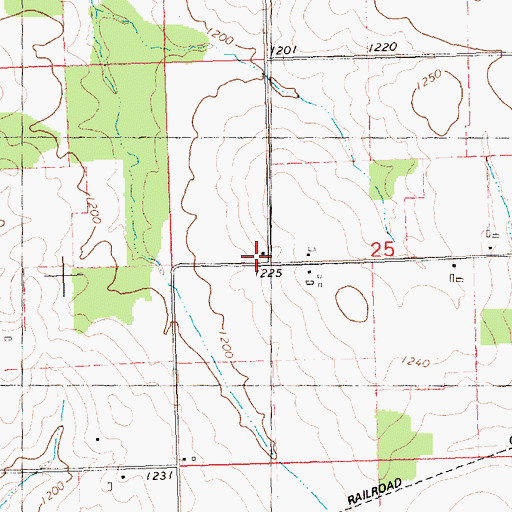 Topographic Map of Christopherson School (historical), WI