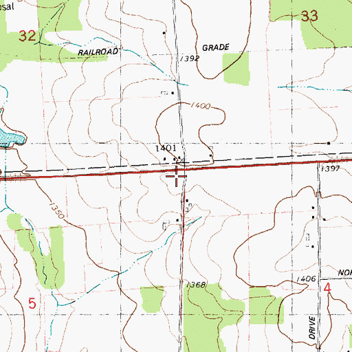 Topographic Map of Clover Nook School (historical), WI