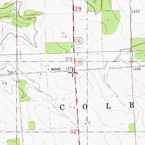 Topographic Map of Cloverdale School (historical), WI