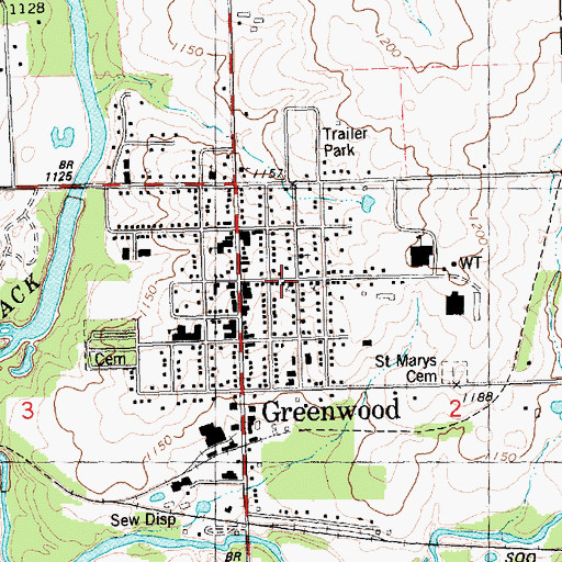 Topographic Map of Grace United Methodist Church, WI