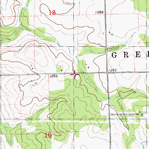 Topographic Map of North Bright School (historical), WI