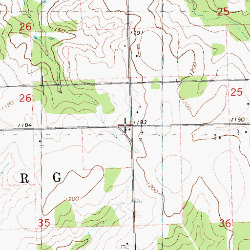 Topographic Map of Oakland School (historical), WI