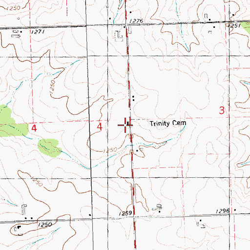 Topographic Map of Sunny Knoll School (historical), WI