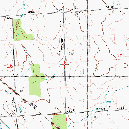 Topographic Map of Willow Brook School (historical), WI