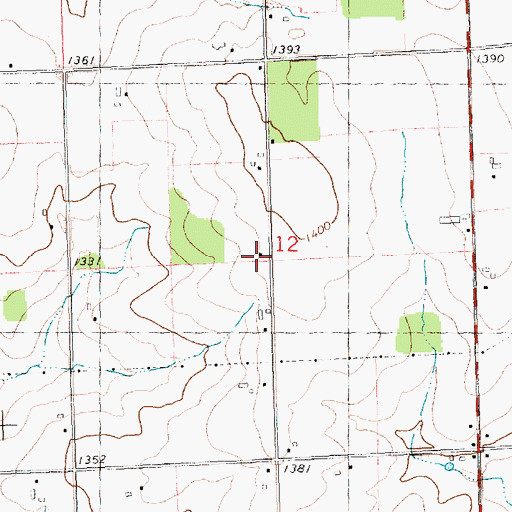 Topographic Map of Woodland School (historical), WI