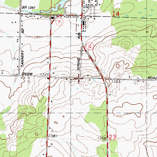 Topographic Map of City View School (historical), WI