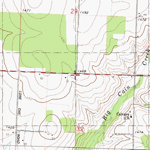 Topographic Map of Hartwig School (historical), WI