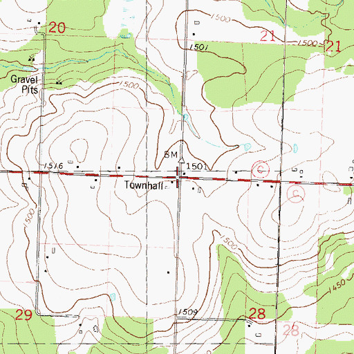 Topographic Map of Heller School (historical), WI