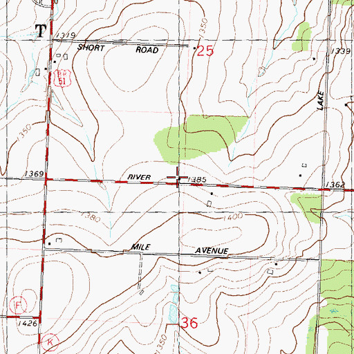 Topographic Map of Wisconsin River School (historical), WI