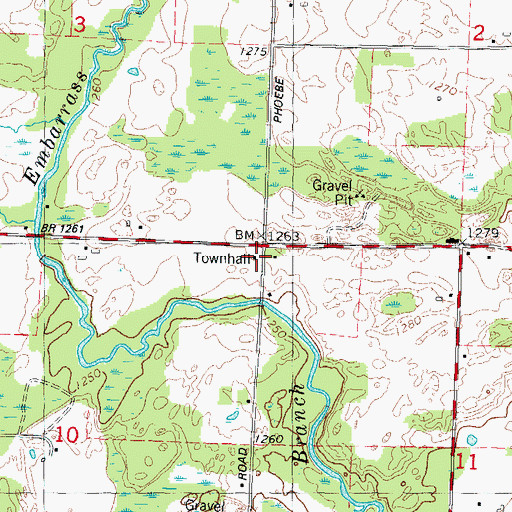 Topographic Map of Balsam Grove School (historical), WI