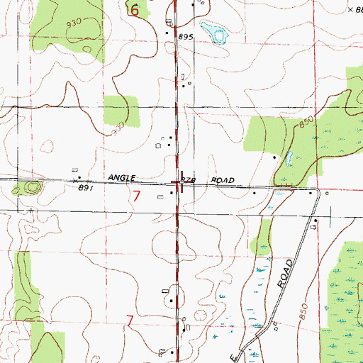 Topographic Map of Boersdorf School (historical), WI